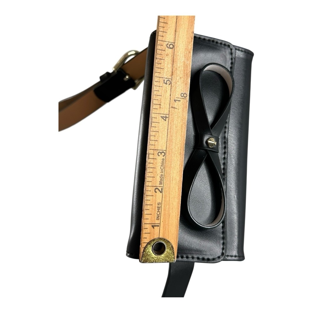 KATE SPADE NEW YORK SMOOTH LEATHER BELT BAG WITH BOW AND LOGO BLACK Sise L/XL - Picture 7 of 14